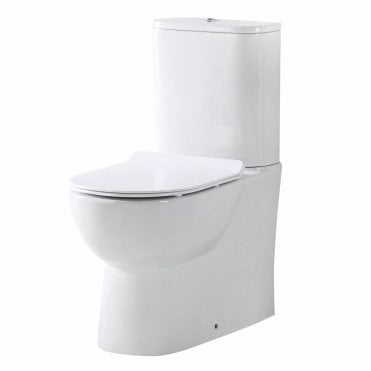 Belini Rimless Close Coupled Toilet With Cistern and Slim Soft Close Seat