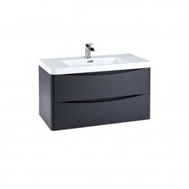 Bella Wall Hung Vanity Unit With Countertop And Basin (Select Size and Finish)
