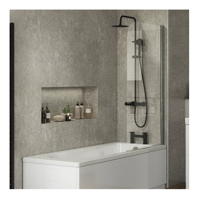 Plumb Warehouse Beta 1400mm Half Radius Bath Screen (Choose 800mm / 1000mm width)