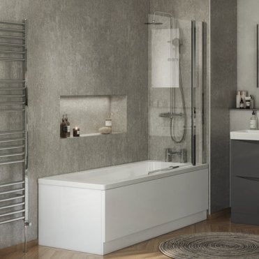 Beta 1400mm Square Bath Screen (Choose 800mm / 1000mm width)