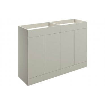 Bielli 1180mm Floor Standing 4 Door Basin Unit (No Top) (Choose Finish)