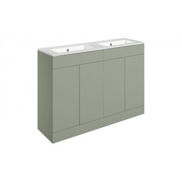 Bielli 1210mm Floor Standing 4 Door Basin Unit and 0 Tap Holes Basin (Choose Finish)