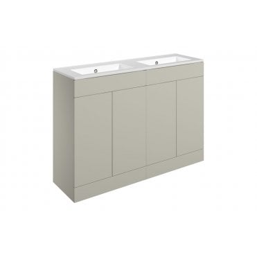 Bielli 1210mm Floor Standing 4 Door Basin Unit and 0 Tap Holes Basin (Choose Finish)