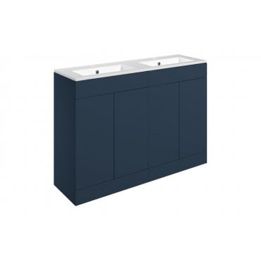 Bielli 1210mm Floor Standing 4 Door Basin Unit and 2 Tap Holes Basin (Choose Finish)