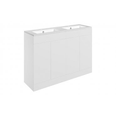 Bielli 1210mm Floor Standing 4 Door Basin Unit and 2 Tap Holes Basin (Choose Finish)