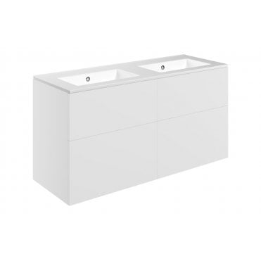 Bielli 1210mm Wall Hung 4 Drawer Basin Unit and 0 Tap Holes Basin (Choose Finish)