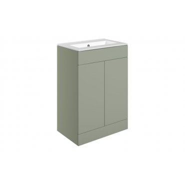 Bielli 610mm Floor Standing 2 Door Basin Unit and 0 Tap Holes Basin (Choose Finish)