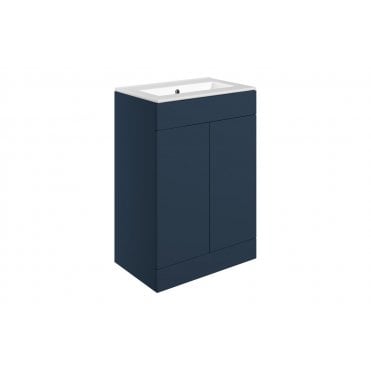 Bielli 610mm Floor Standing 2 Door Basin Unit and 0 Tap Holes Basin (Choose Finish)