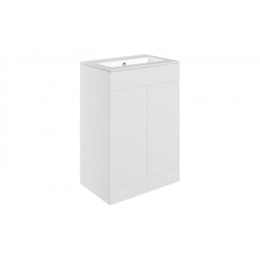 Bielli 610mm Floor Standing 2 Door Basin Unit and 0 Tap Holes Basin (Choose Finish)