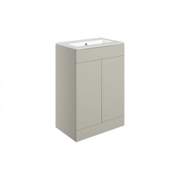 Bielli 610mm Floor Standing 2 Door Basin Unit and 0 Tap Holes Basin (Choose Finish)