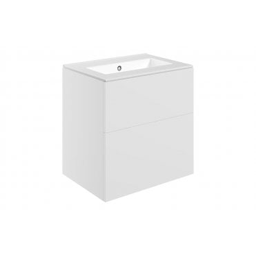 Bielli 610mm Wall Hung 2 Drawer Basin Unit and 0 Tap Holes Basin (Choose Finish)