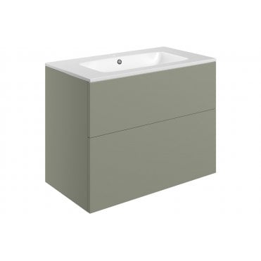 Bielli 815mm Wall Hung 2 Drawer Basin Unit & Basin (Choose Finish)