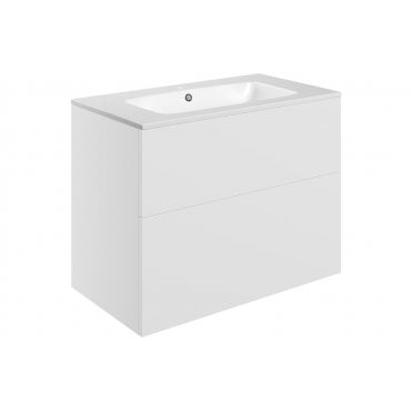 Bielli 815mm Wall Hung 2 Drawer Basin Unit & Basin (Choose Finish)
