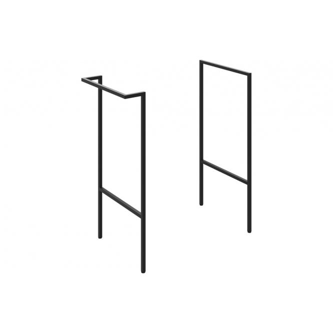 Plumb Warehouse Bielli Optional Frame w/Integrated Towel Rail - Black