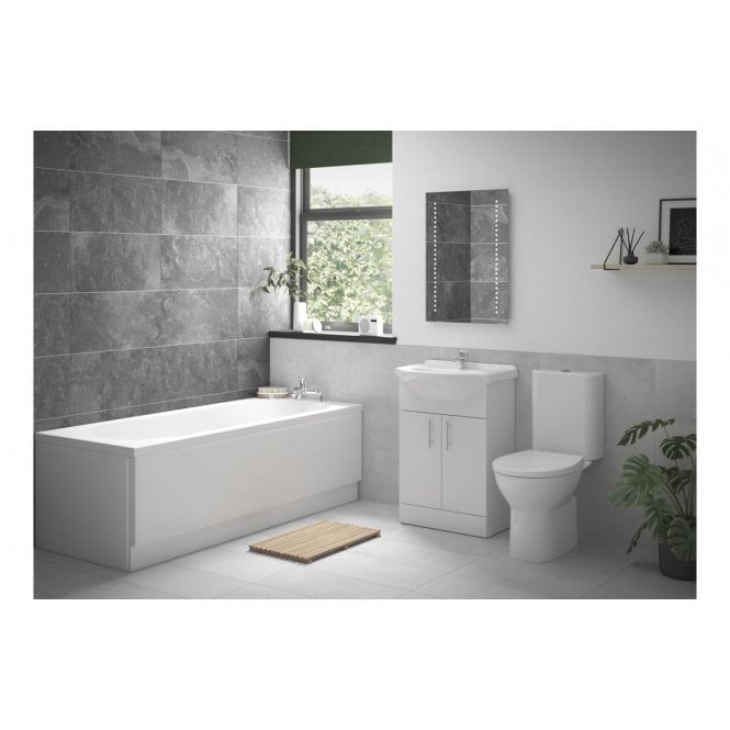 Plumb Warehouse Bordigheri Freestanding 1700x750x570mm 0 Tap Holes Bath