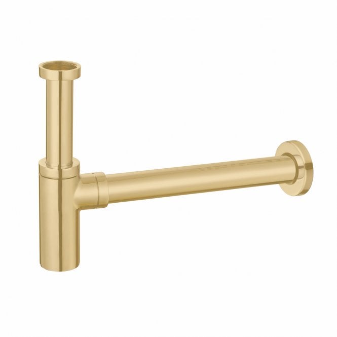 Plumb Warehouse Brushed Brass Minimalist Bottle Trap