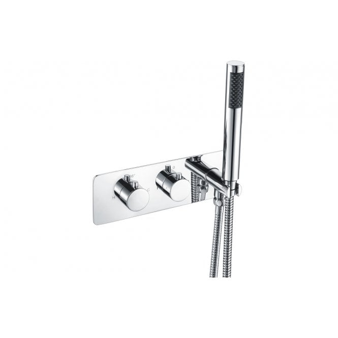Plumb Warehouse Burano Thermostatic Shower Valve with Handset - Two Outlet