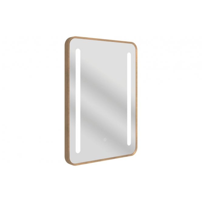 Plumb Warehouse Canosa 500x700mm Rounded Front-Lit LED Mirror - Brushed Bronze