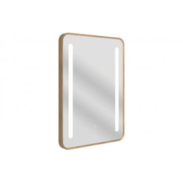 Canosa 500x700mm Rounded Front-Lit LED Mirror - Brushed Bronze
