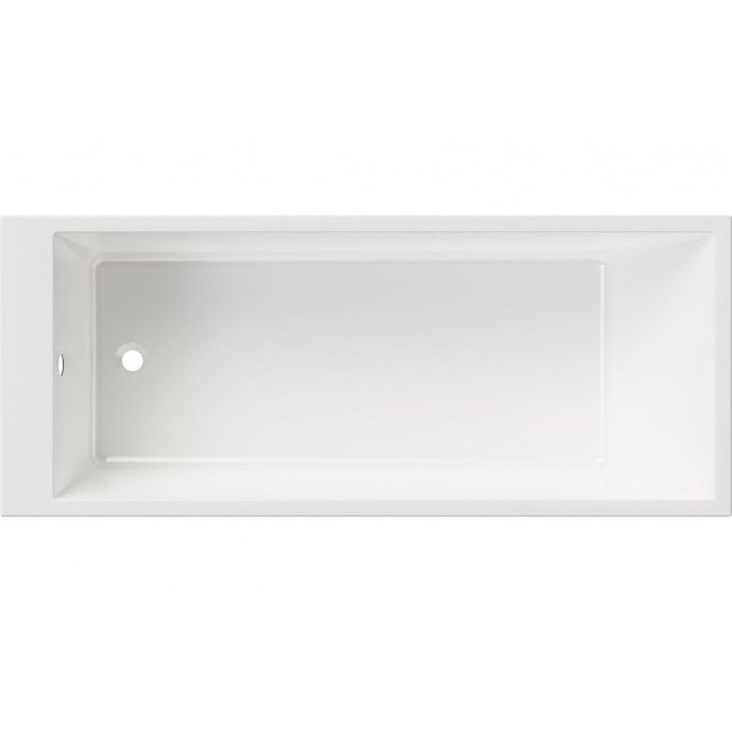 Plumb Warehouse Cantanaro Square Single End 1700x700mm Thin Edge No Tap Holes Bath