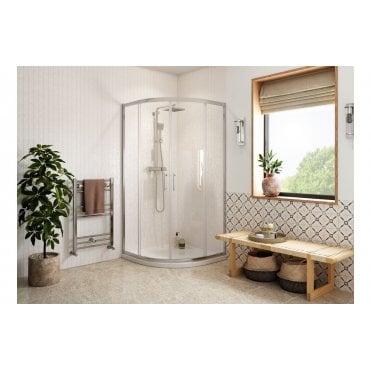 Cecilio 2 Door Easy-Fit Quadrant & 45mm Tray Pack - Chrome Choose Size