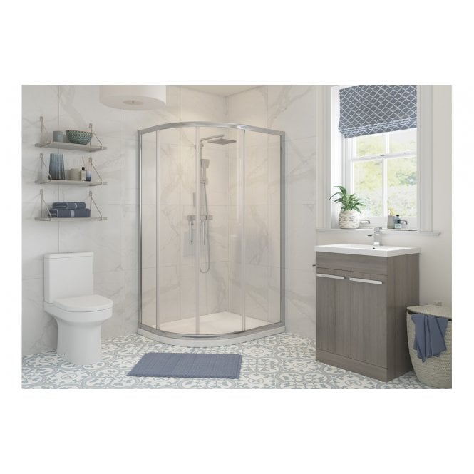 Plumb Warehouse Cecilio Framed 2 Door Offset Quadrant