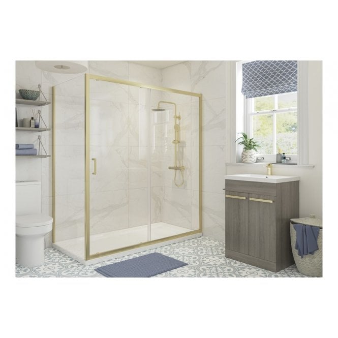 Plumb Warehouse Cecilio Side Panel - Brushed Brass (Choose Size)