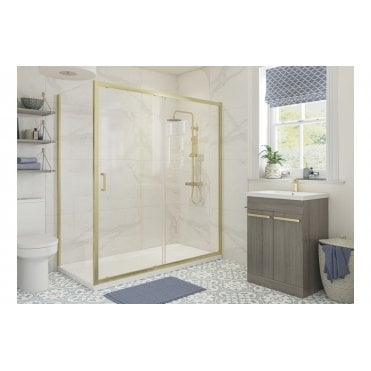 Cecilio Side Panel - Brushed Brass (Choose Size)