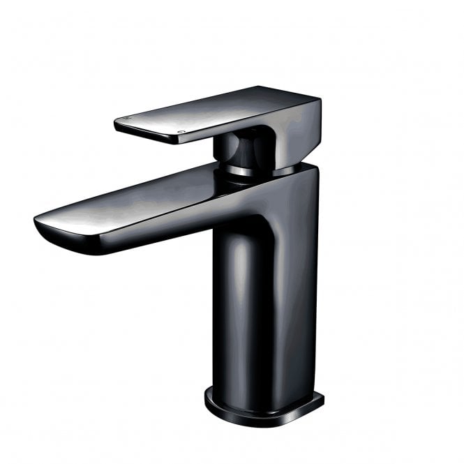 Plumb Warehouse Chi Electroplated Mini Mono Basin Mixer with Pop Up Waste - Black