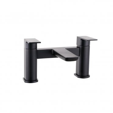 Chi Electroplated One Spout Bath Filler with 2 Tap Holes - Black