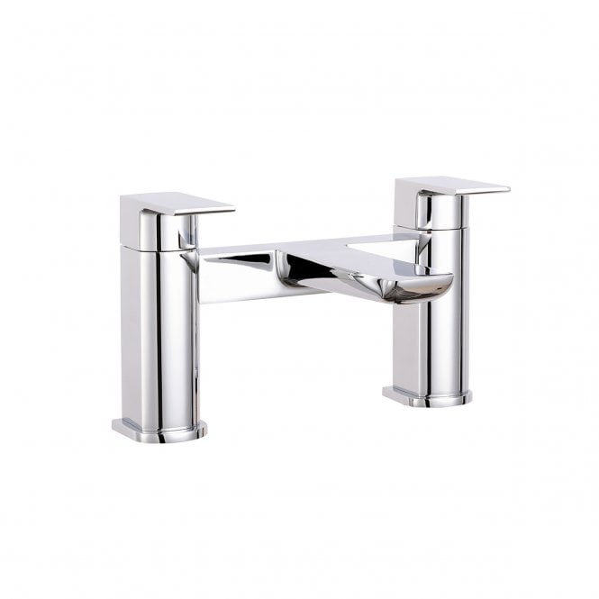 Plumb Warehouse Chi One Spout Bath Filler with 2 Tap Holes - Chrome
