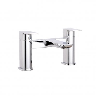 Chi One Spout Bath Filler with 2 Tap Holes - Chrome