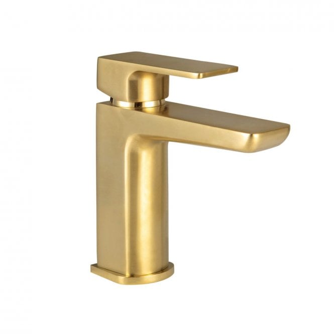 Plumb Warehouse Chi PVD Coated Mono Basin Mixer with Pop Up Waste - Brushed Brass