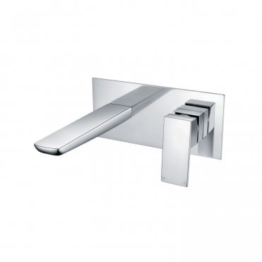 Chi Wall Mounted Basin Filler with Pop Up Waste - Chrome