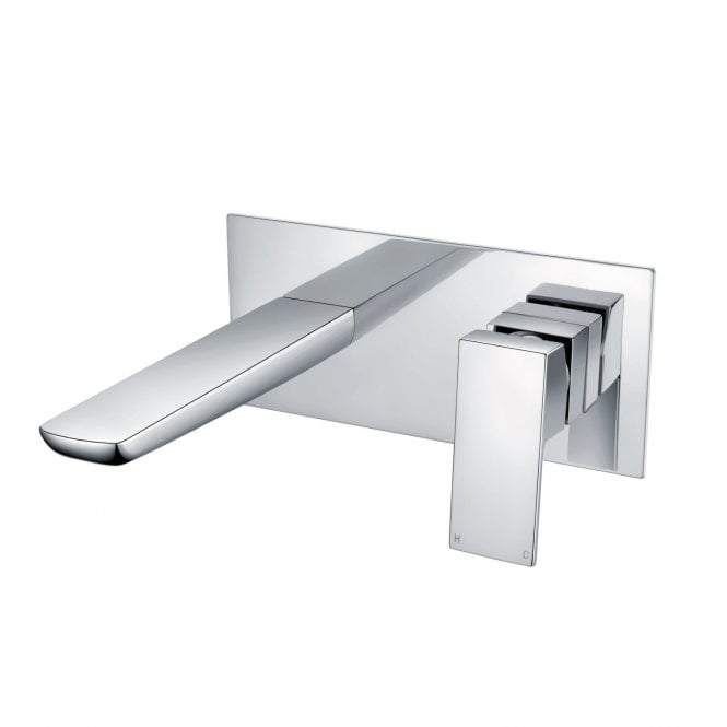 Plumb Warehouse Chi Wall Mounted Bath Filler - Chrome