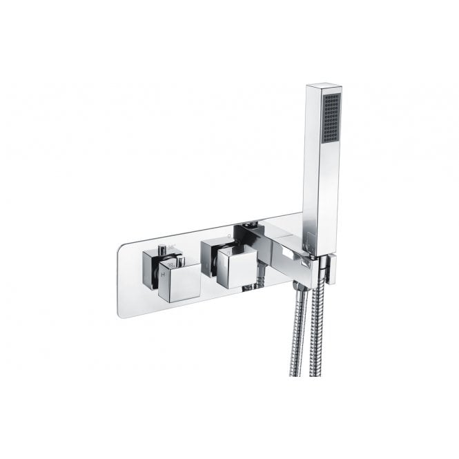 Plumb Warehouse Chioggia Thermostatic Shower Valve with Handset - Two Outlet