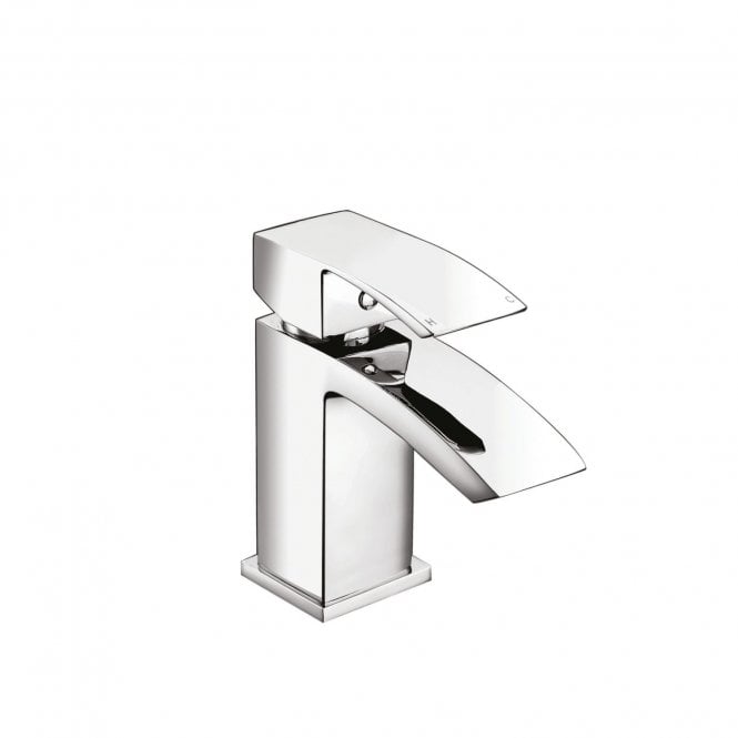 Plumb Warehouse Chrome Mini Mono Basin Mixer Tap with Push Waste