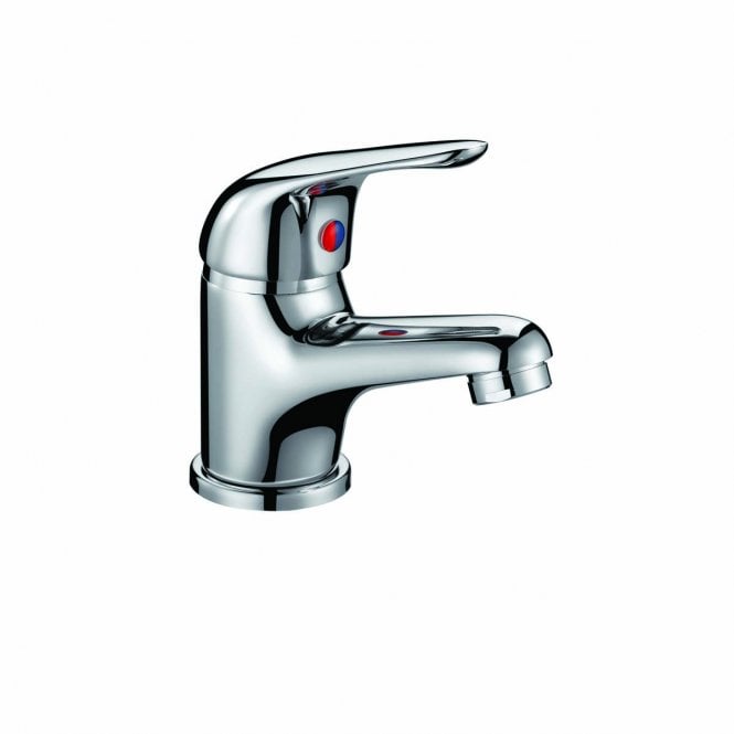 Plumb Warehouse Chrome Mono Basin Mixer Tap With Push Waste