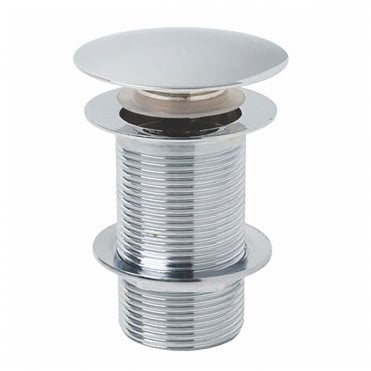 Chrome Round Dome Unslotted Sprung Basin Waste