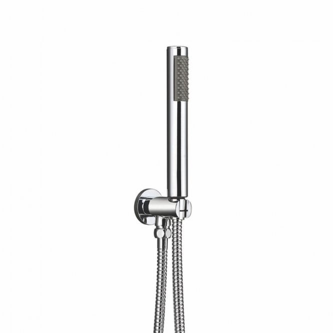 Plumb Warehouse Chrome Round Shower Outlet With Hose And Head