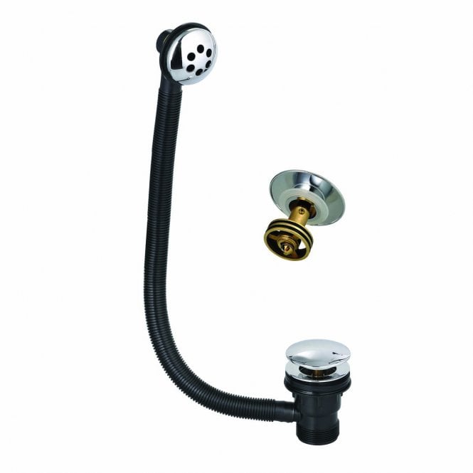 Plumb Warehouse Chrome Round Sprung Bath Waste
