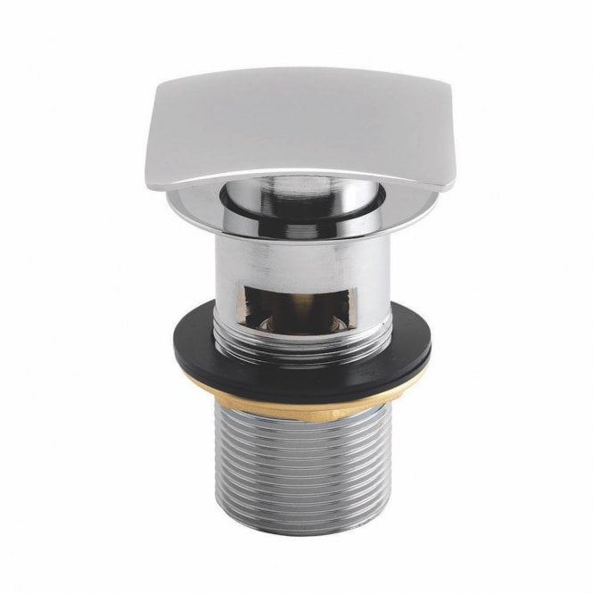 Plumb Warehouse Chrome Square Dome Slotted Sprung Basin Waste