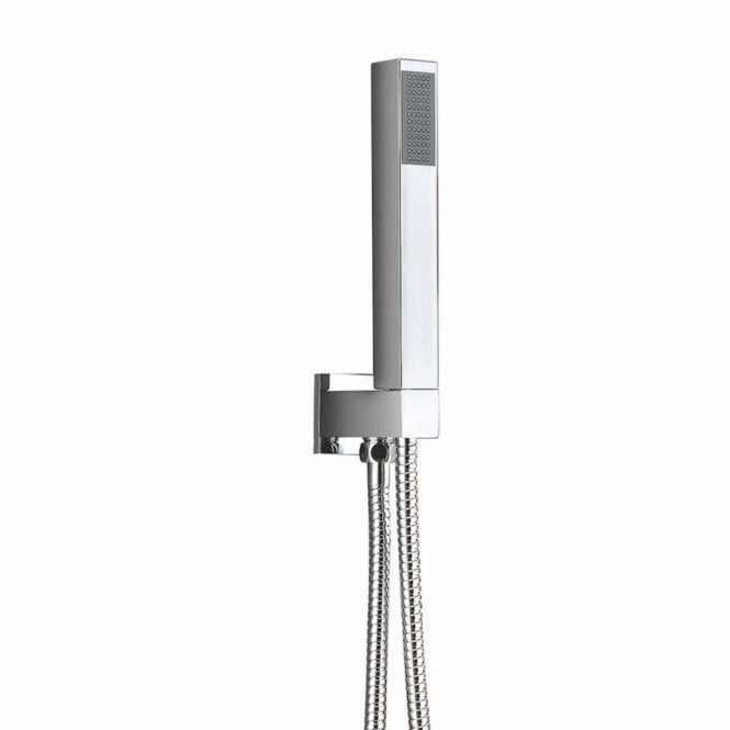 Plumb Warehouse Chrome Square Shower Outlet With Hose And Head