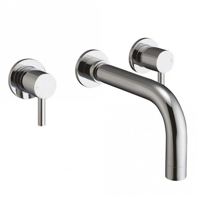 Plumb Warehouse Chrome Wall Mounted Basin Mixer Tap