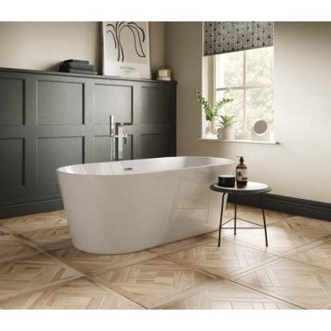 Plumb Warehouse Como Double Ended Freestanding Bath - White