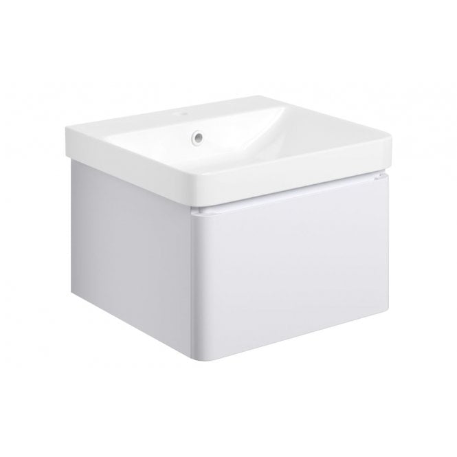 Plumb Warehouse Como Wall Hung 1 Drawer Basin Unit and Basin (Choose Size and Finish)