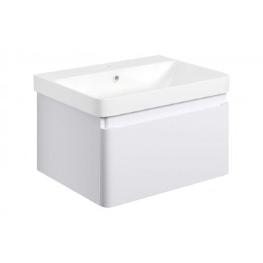 Como Wall Hung 1 Drawer Basin Unit and Basin (Choose Size and Finish)