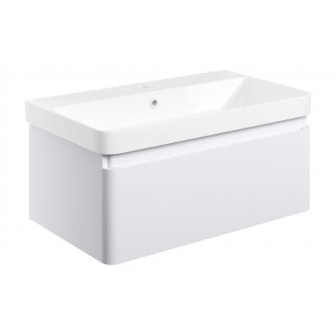 Como Wall Hung 1 Drawer Basin Unit and Basin (Choose Size and Finish)