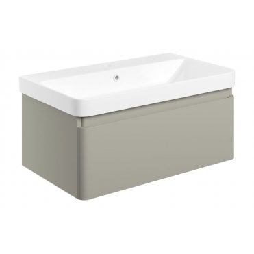 Como Wall Hung 1 Drawer Basin Unit and Basin (Choose Size and Finish)