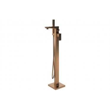 Crotoni Floor Standing Bath/Shower Mixer - Brushed Bronze